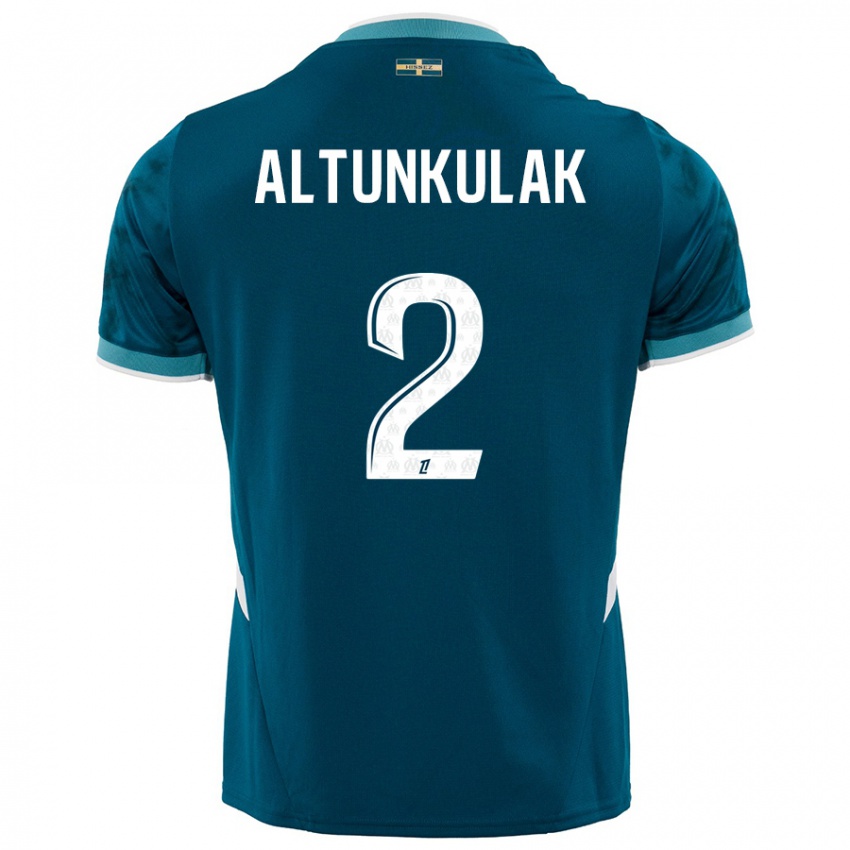 Enfant Maillot Selen Altunkulak #2 Turquoise Bleu Tenues Extérieur 2024/25 T-Shirt Belgique