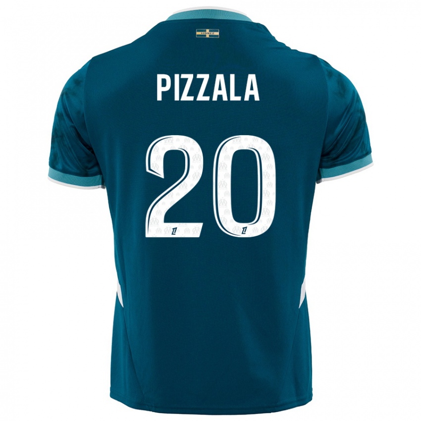 Kinderen Caroline Pizzala #20 Turkoois Blauw Uitshirt Uittenue 2024/25 T-Shirt België