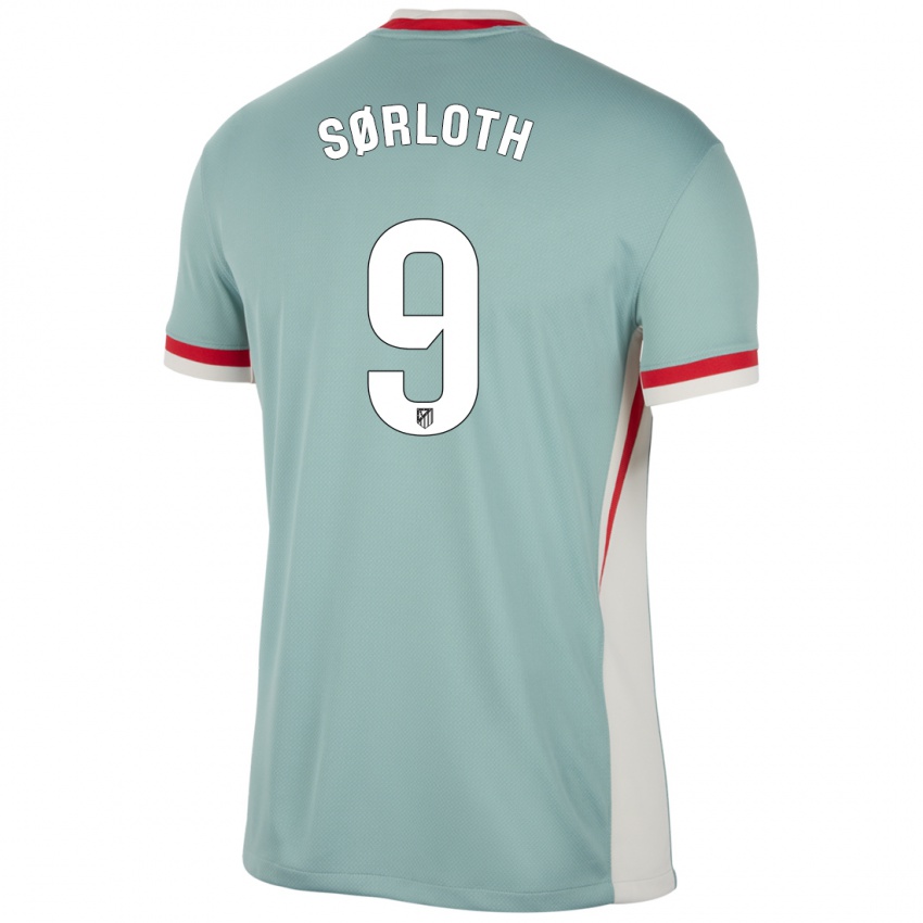 Kinder Alexander Sørloth #9 Hellbeige Blau Auswärtstrikot Trikot 2024/25 T-Shirt Belgien