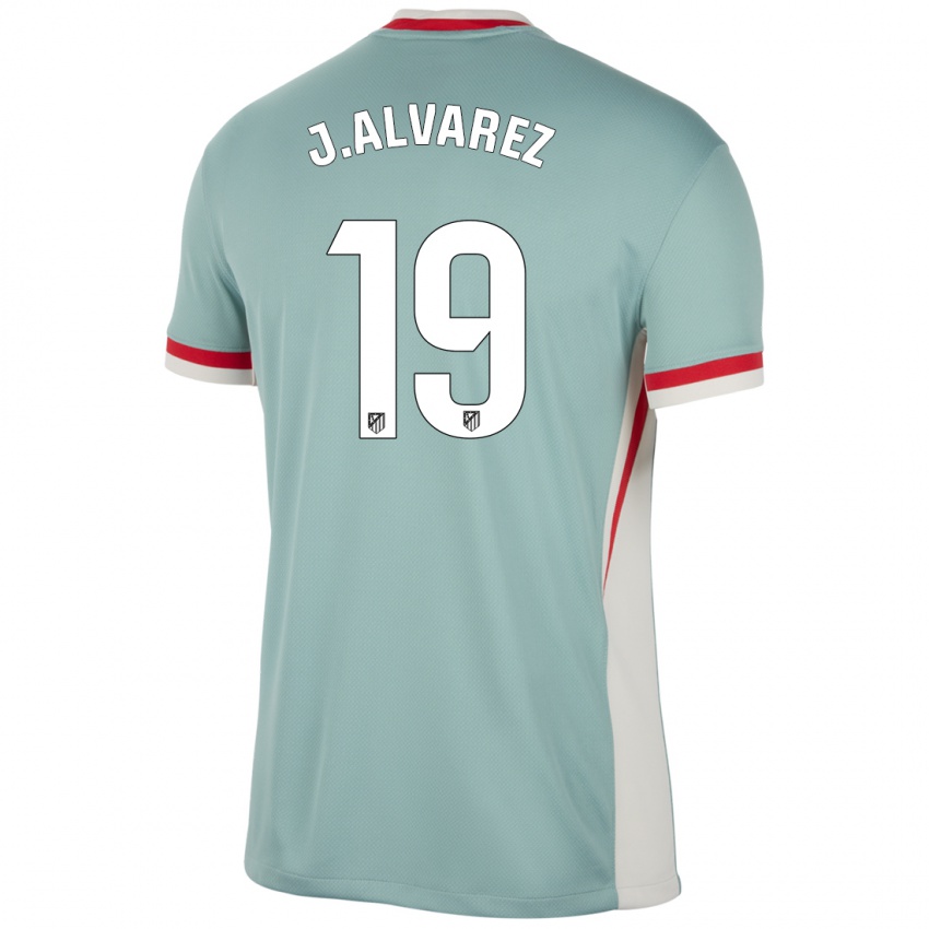 Kinder Julian Alvarez #19 Hellbeige Blau Auswärtstrikot Trikot 2024/25 T-Shirt Belgien