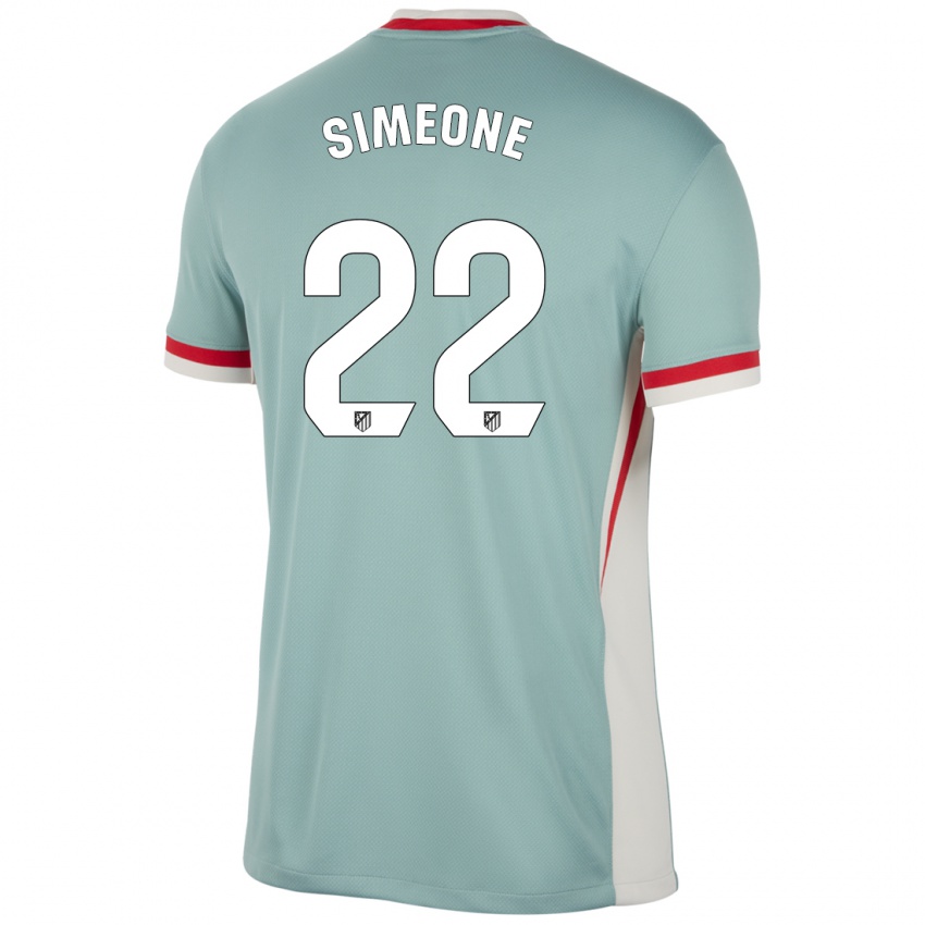 Kinder Giuliano Simeone #22 Hellbeige Blau Auswärtstrikot Trikot 2024/25 T-Shirt Belgien