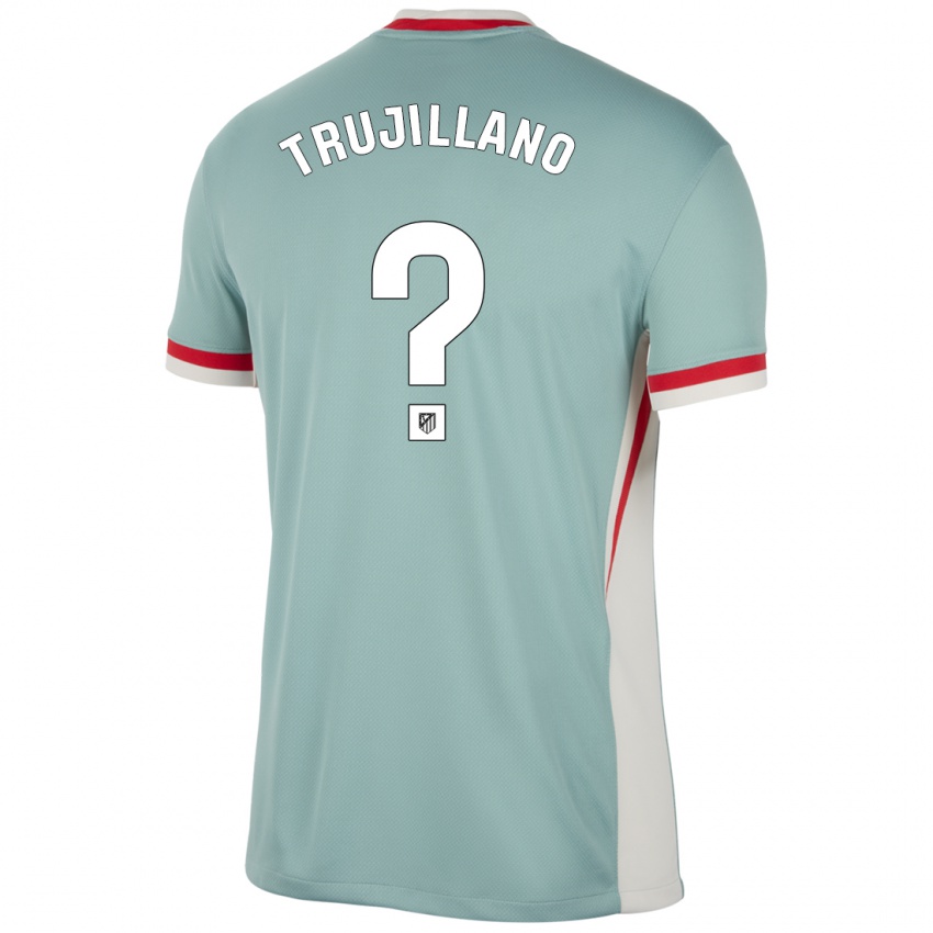 Kinder Guillermo Trujillano #0 Hellbeige Blau Auswärtstrikot Trikot 2024/25 T-Shirt Belgien