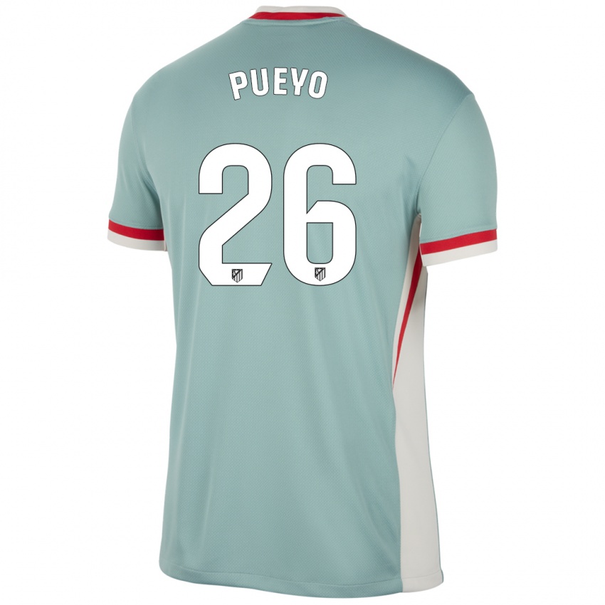 Kinder Alejandro Monserrate Pueyo #26 Hellbeige Blau Auswärtstrikot Trikot 2024/25 T-Shirt Belgien