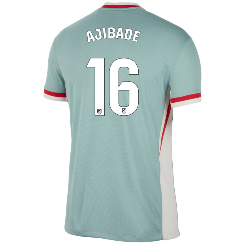 Kinder Rasheedat Ajibade #16 Hellbeige Blau Auswärtstrikot Trikot 2024/25 T-Shirt Belgien