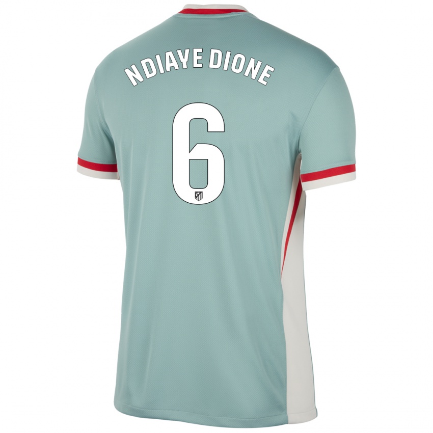 Kinder Assane Ndiaye Dione #6 Hellbeige Blau Auswärtstrikot Trikot 2024/25 T-Shirt Belgien