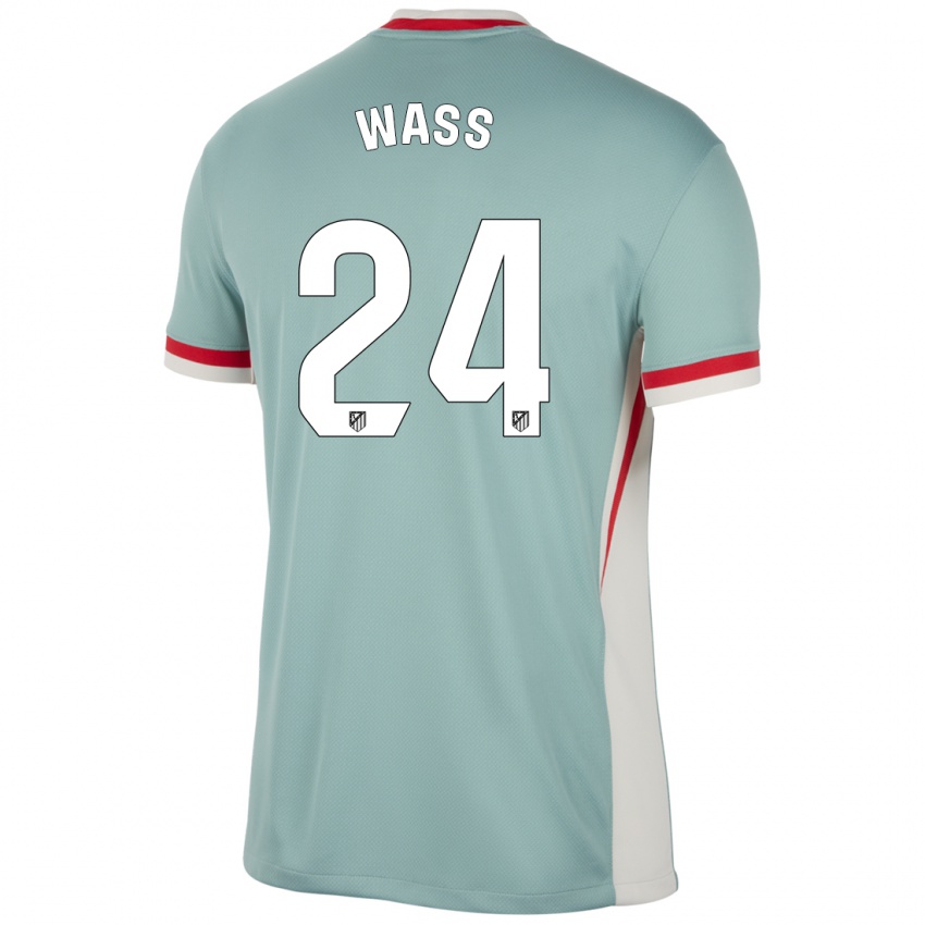 Kinder Daniel Wass #24 Hellbeige Blau Auswärtstrikot Trikot 2024/25 T-Shirt Belgien