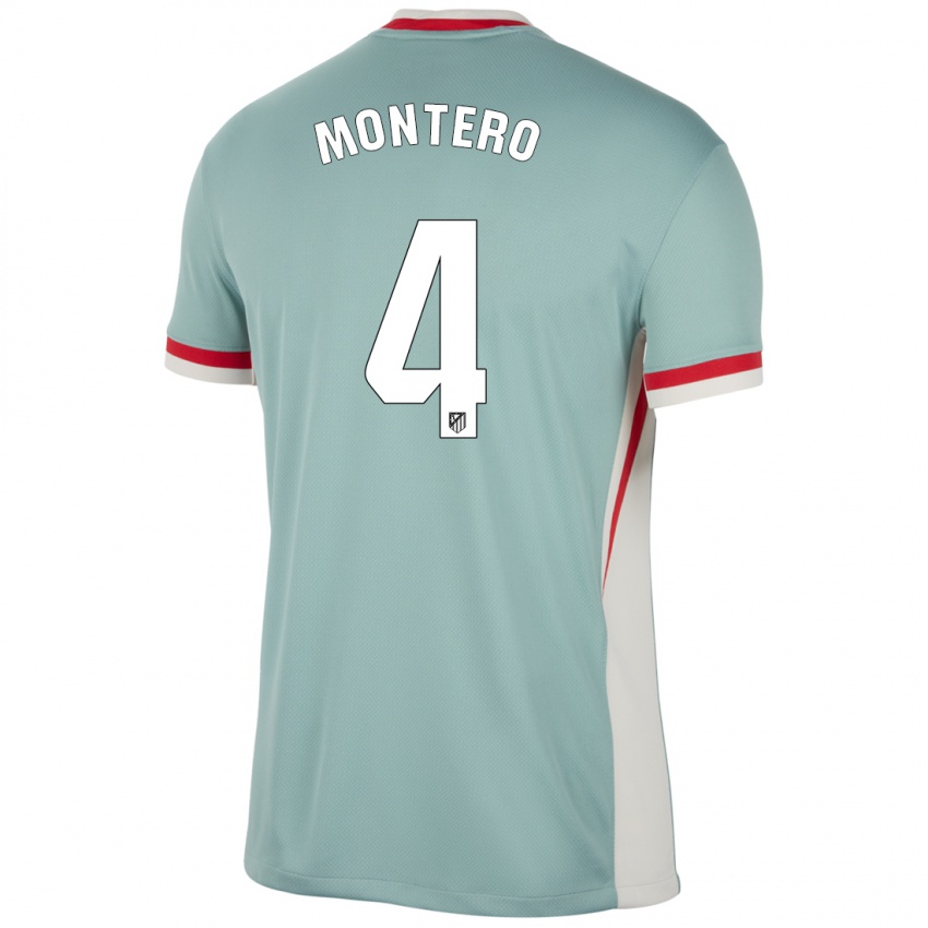 Kinder Francisco Montero #4 Hellbeige Blau Auswärtstrikot Trikot 2024/25 T-Shirt Belgien