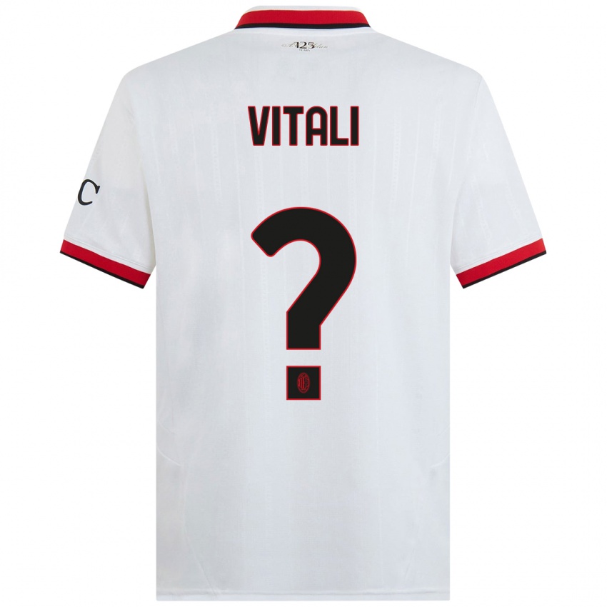 Kinderen Michael Vitali #0 Wit Zwart Rood Uitshirt Uittenue 2024/25 T-Shirt België