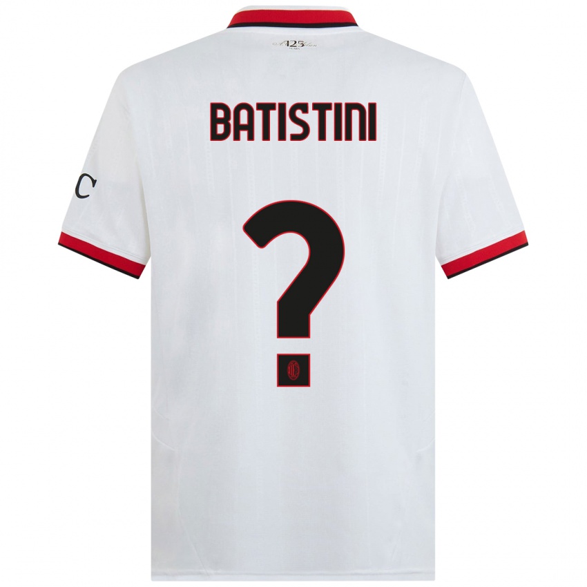 Kinderen Simone Batistini #0 Wit Zwart Rood Uitshirt Uittenue 2024/25 T-Shirt België