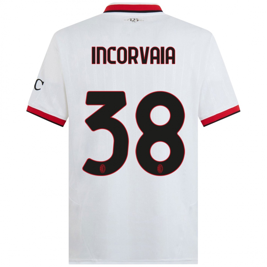 Kinderen Giovanni Incorvaia #38 Wit Zwart Rood Uitshirt Uittenue 2024/25 T-Shirt België