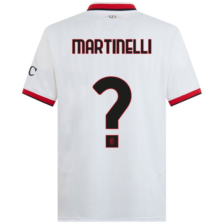 Kinderen Riccardo Martinelli #0 Wit Zwart Rood Uitshirt Uittenue 2024/25 T-Shirt België