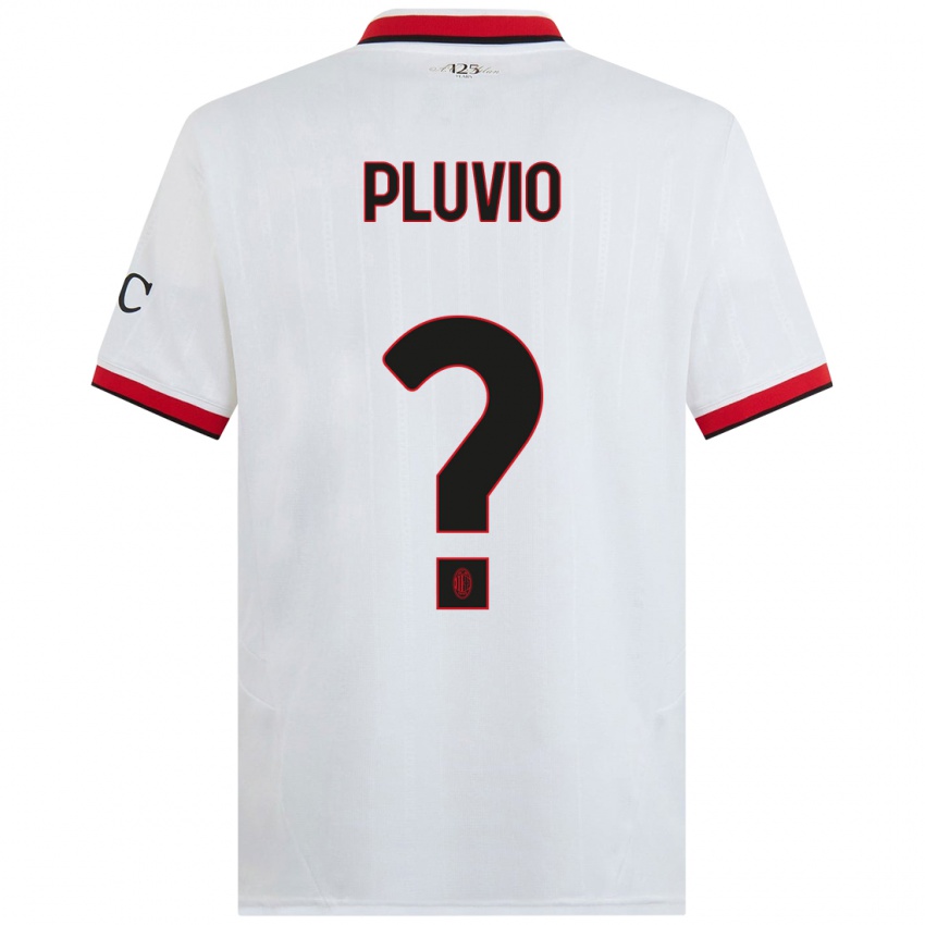 Kinderen Nicholas Pluvio #0 Wit Zwart Rood Uitshirt Uittenue 2024/25 T-Shirt België