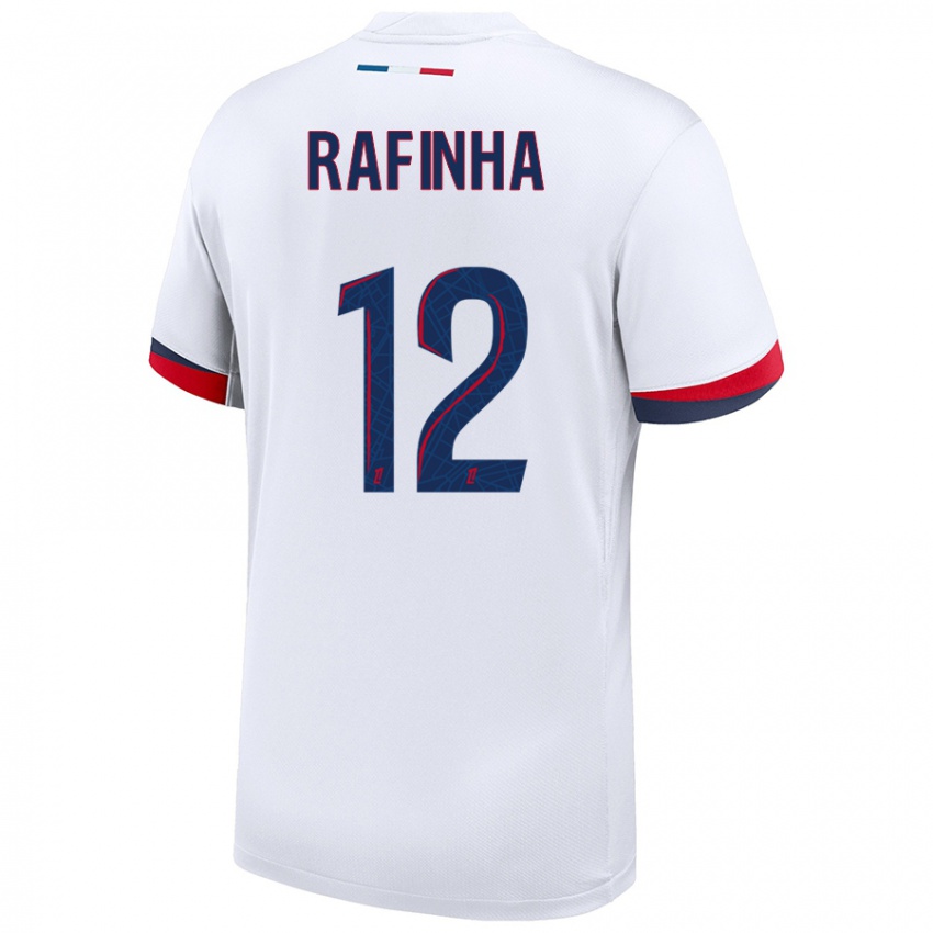 Kinderen Rafinha #12 Wit Blauw Rood Uitshirt Uittenue 2024/25 T-Shirt België