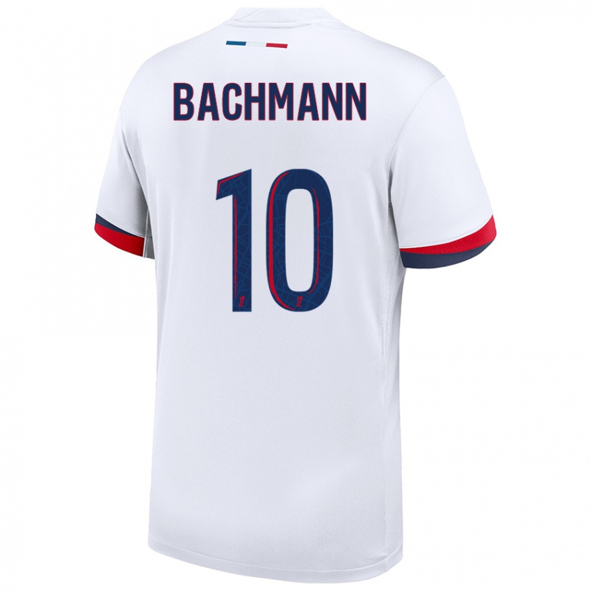 Enfant Maillot Ramona Bachmann #10 Blanc Bleu Rouge Tenues Extérieur 2024/25 T-Shirt Belgique