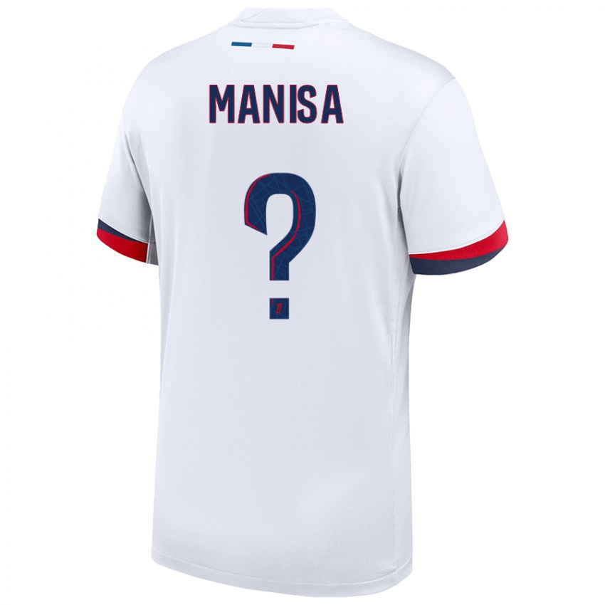 Enfant Maillot Lenny Manisa #0 Blanc Bleu Rouge Tenues Extérieur 2024/25 T-Shirt Belgique