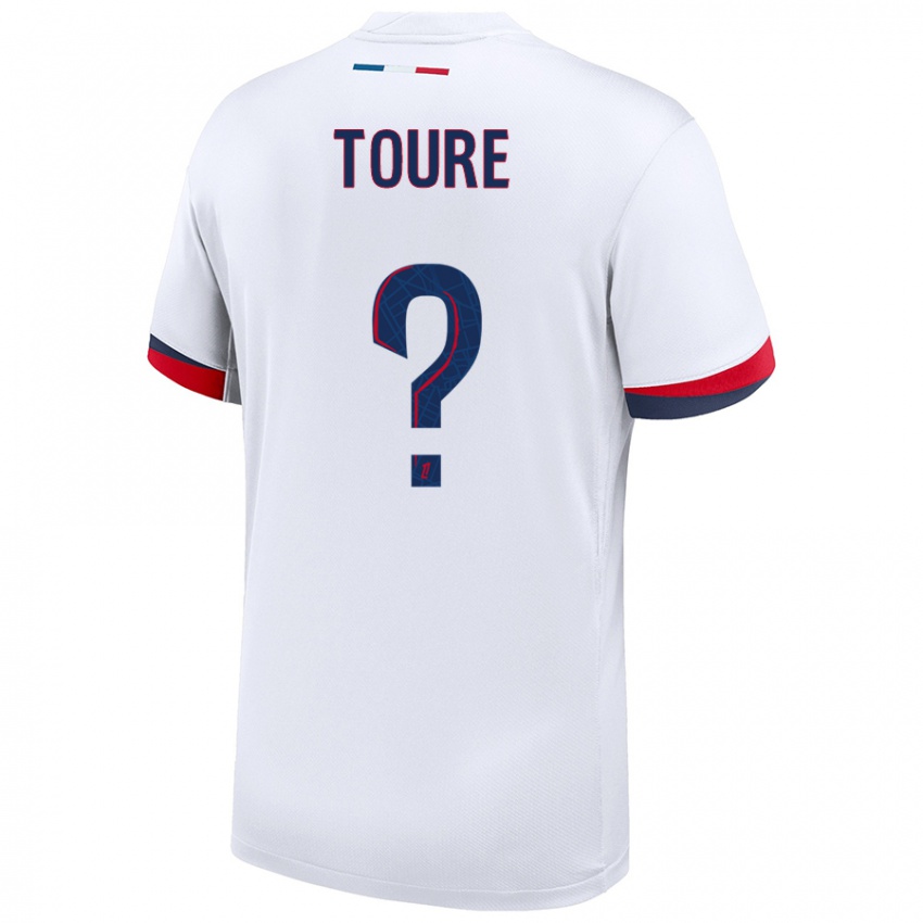 Enfant Maillot Almami Toure #0 Blanc Bleu Rouge Tenues Extérieur 2024/25 T-Shirt Belgique