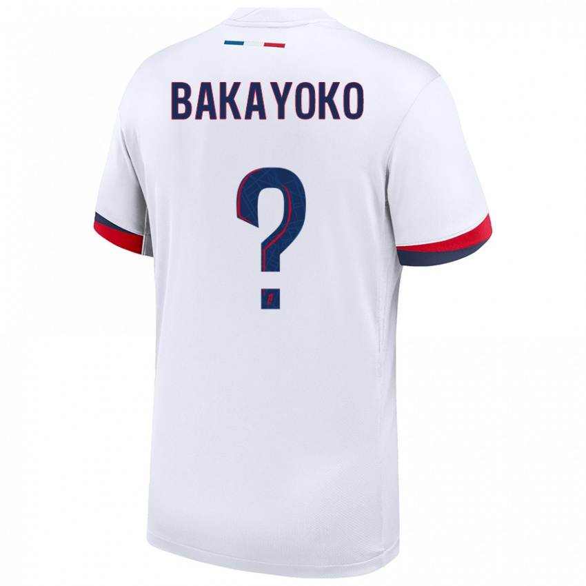 Enfant Maillot Ibrahim Bakayoko #0 Blanc Bleu Rouge Tenues Extérieur 2024/25 T-Shirt Belgique