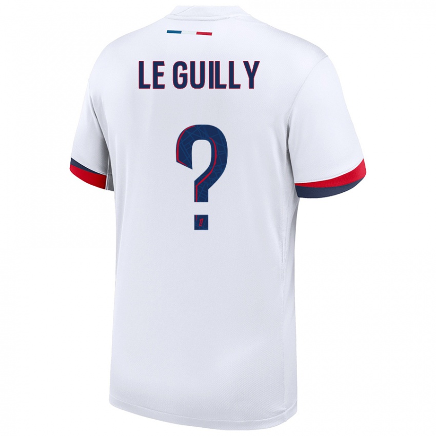 Enfant Maillot Eden Le Guilly #0 Blanc Bleu Rouge Tenues Extérieur 2024/25 T-Shirt Belgique