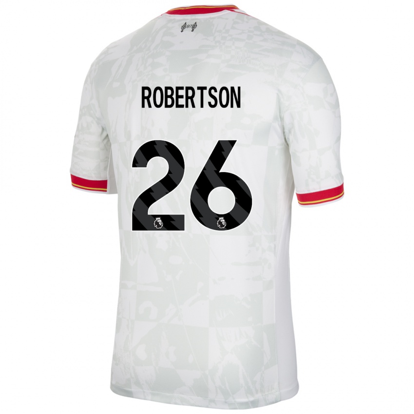 Kinderen Andrew Robertson #26 Wit Rood Zwart Thuisshirt Derde Tenue 2024/25 T-Shirt België