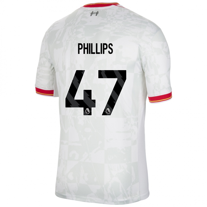 Kinderen Nathaniel Phillips #47 Wit Rood Zwart Thuisshirt Derde Tenue 2024/25 T-Shirt België