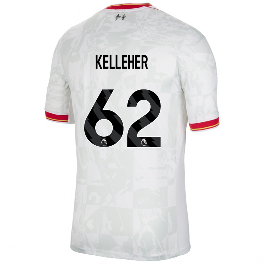 Kinderen Caoimhin Kelleher #62 Wit Rood Zwart Thuisshirt Derde Tenue 2024/25 T-Shirt België