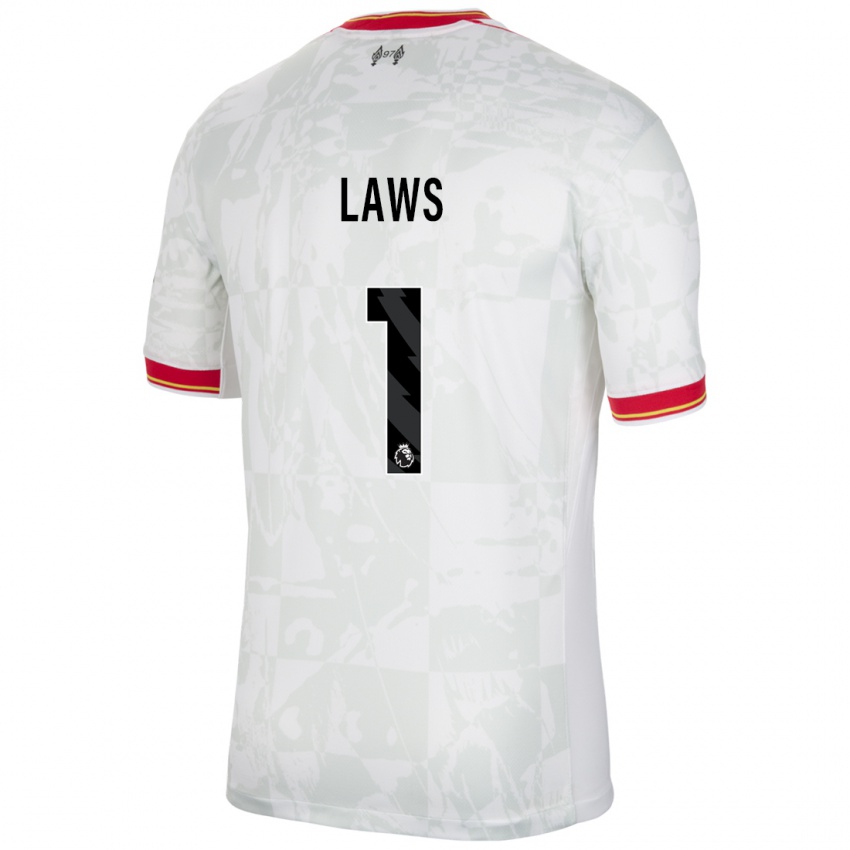 Kinderen Rachael Laws #1 Wit Rood Zwart Thuisshirt Derde Tenue 2024/25 T-Shirt België