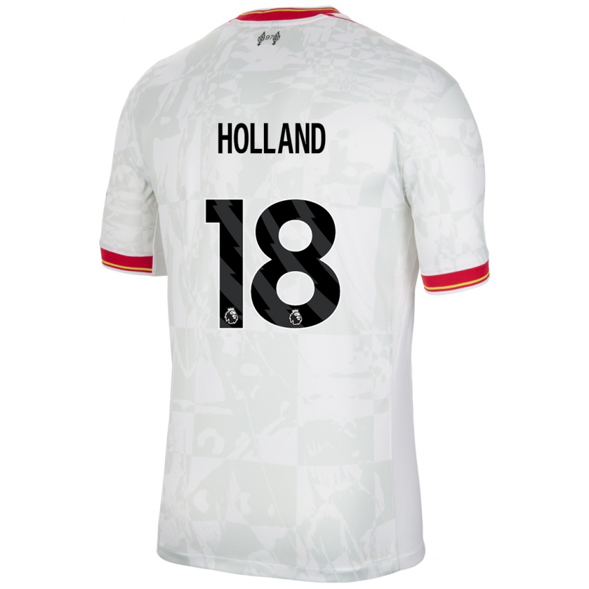 Kinder Ceri Holland #18 Weiß Rot Schwarz Ausweichtrikot Trikot 2024/25 T-Shirt Belgien