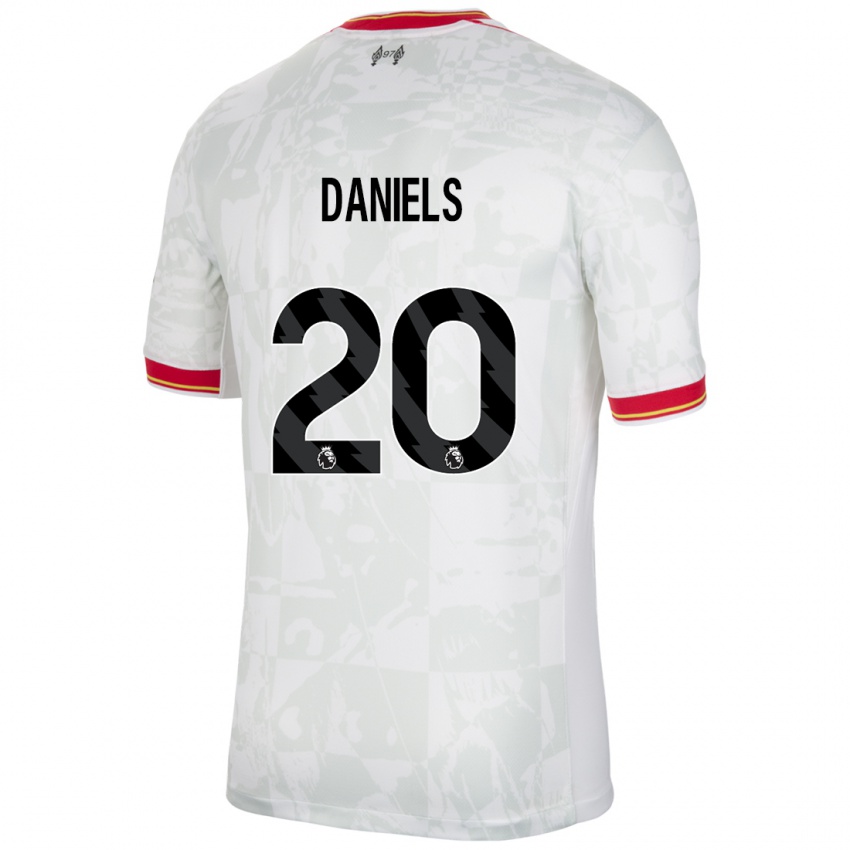 Kinderen Yana Daniels #20 Wit Rood Zwart Thuisshirt Derde Tenue 2024/25 T-Shirt België