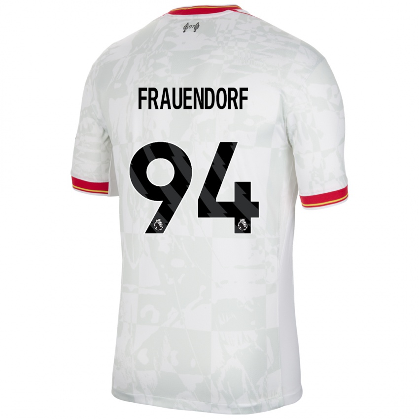 Kinderen Melkamu Frauendorf #94 Wit Rood Zwart Thuisshirt Derde Tenue 2024/25 T-Shirt België