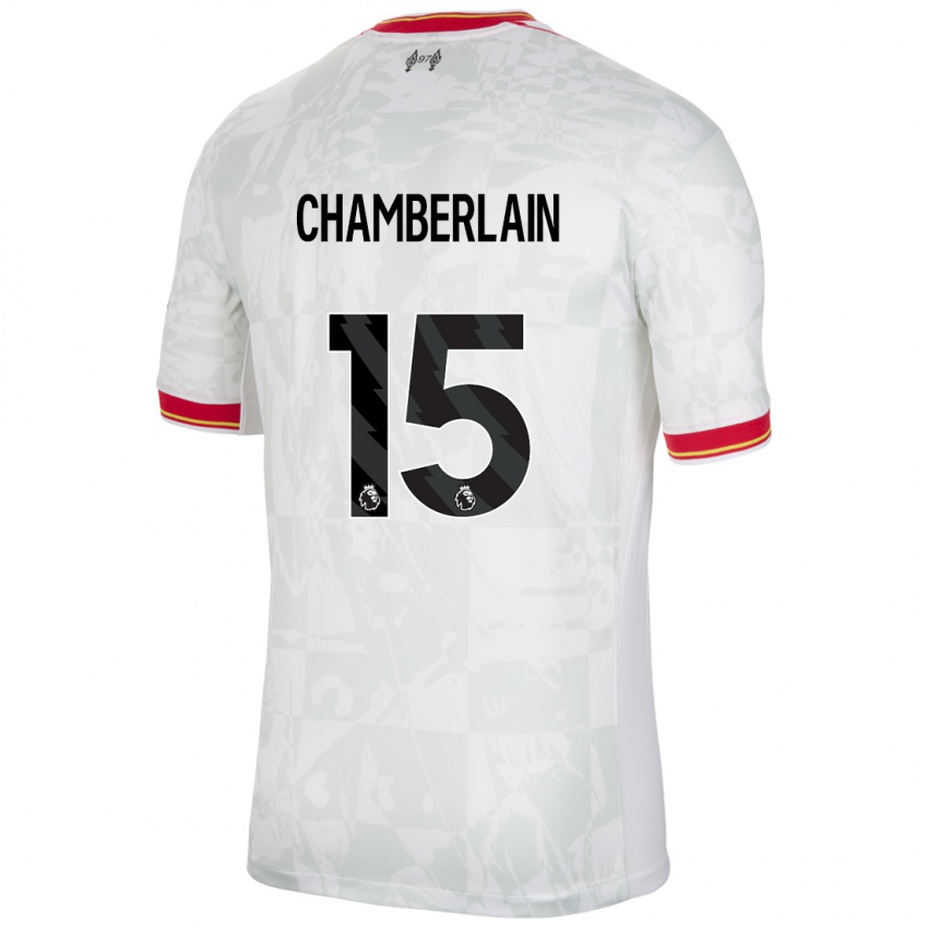 Kinder Alex Oxlade Chamberlain #15 Weiß Rot Schwarz Ausweichtrikot Trikot 2024/25 T-Shirt Belgien