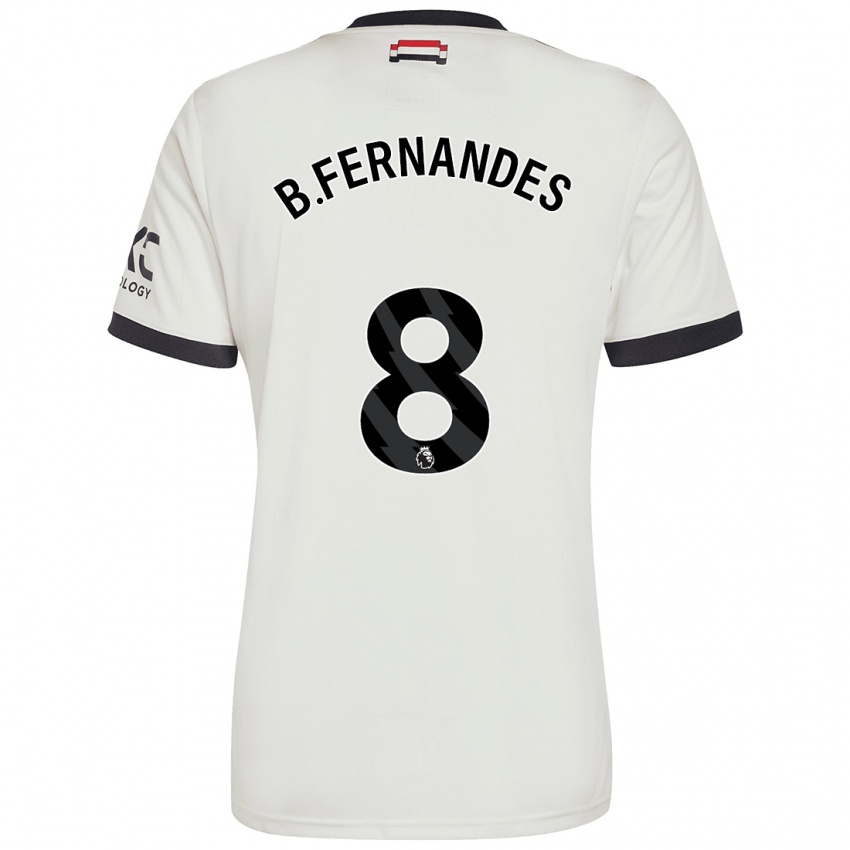 Kinderen Bruno Fernandes #8 Gebroken Wit Thuisshirt Derde Tenue 2024/25 T-Shirt België