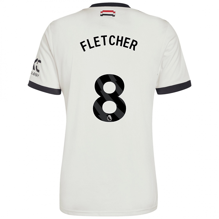 Kinderen Tyler Fletcher #8 Gebroken Wit Thuisshirt Derde Tenue 2024/25 T-Shirt België