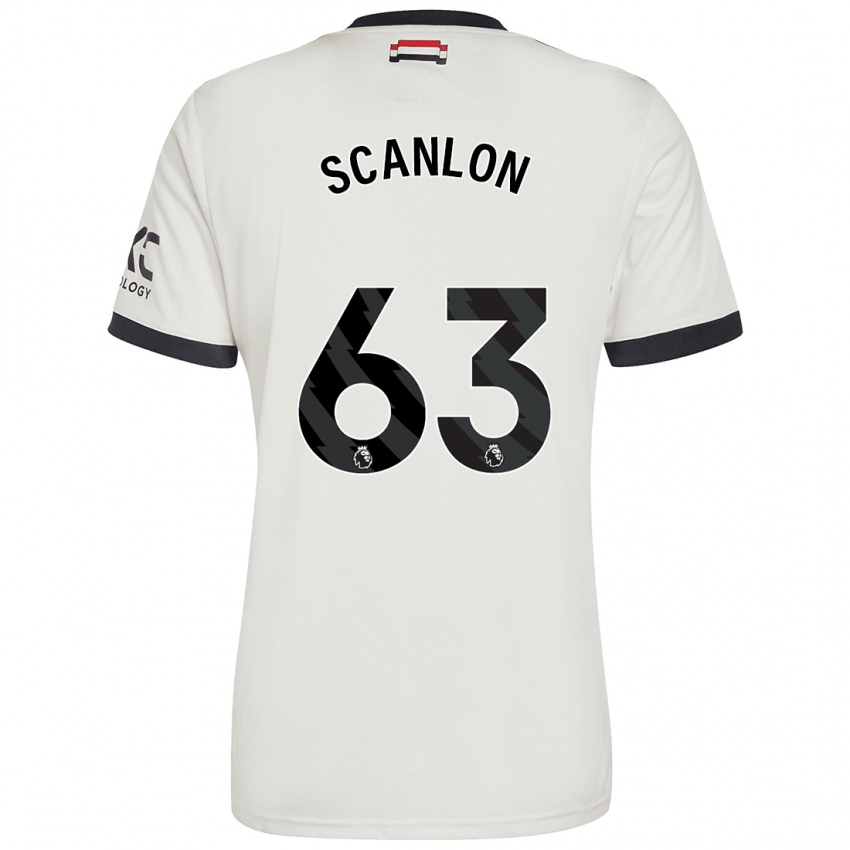 Kinderen James Scanlon #63 Gebroken Wit Thuisshirt Derde Tenue 2024/25 T-Shirt België