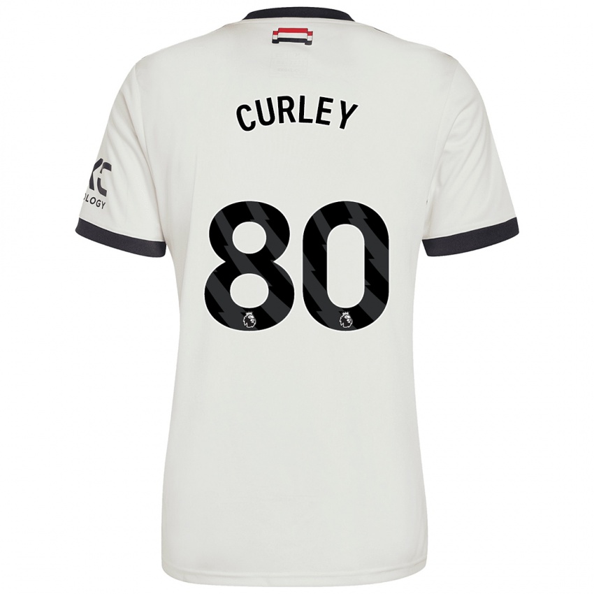 Kinderen Ruben Curley #80 Gebroken Wit Thuisshirt Derde Tenue 2024/25 T-Shirt België