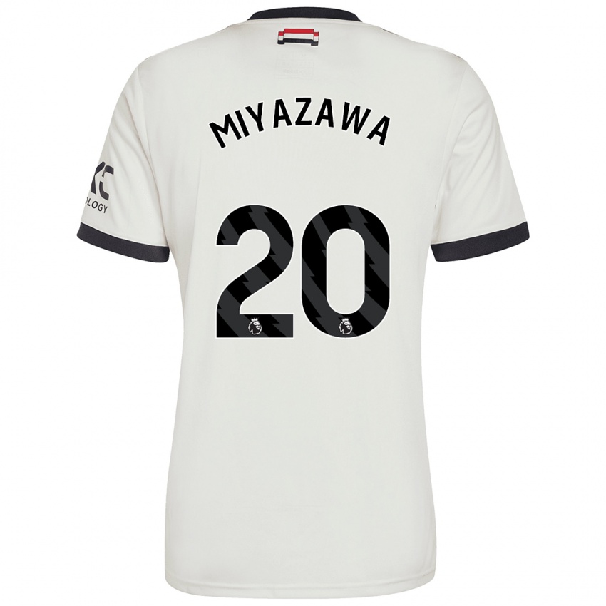 Kinderen Hinata Miyazawa #20 Gebroken Wit Thuisshirt Derde Tenue 2024/25 T-Shirt België