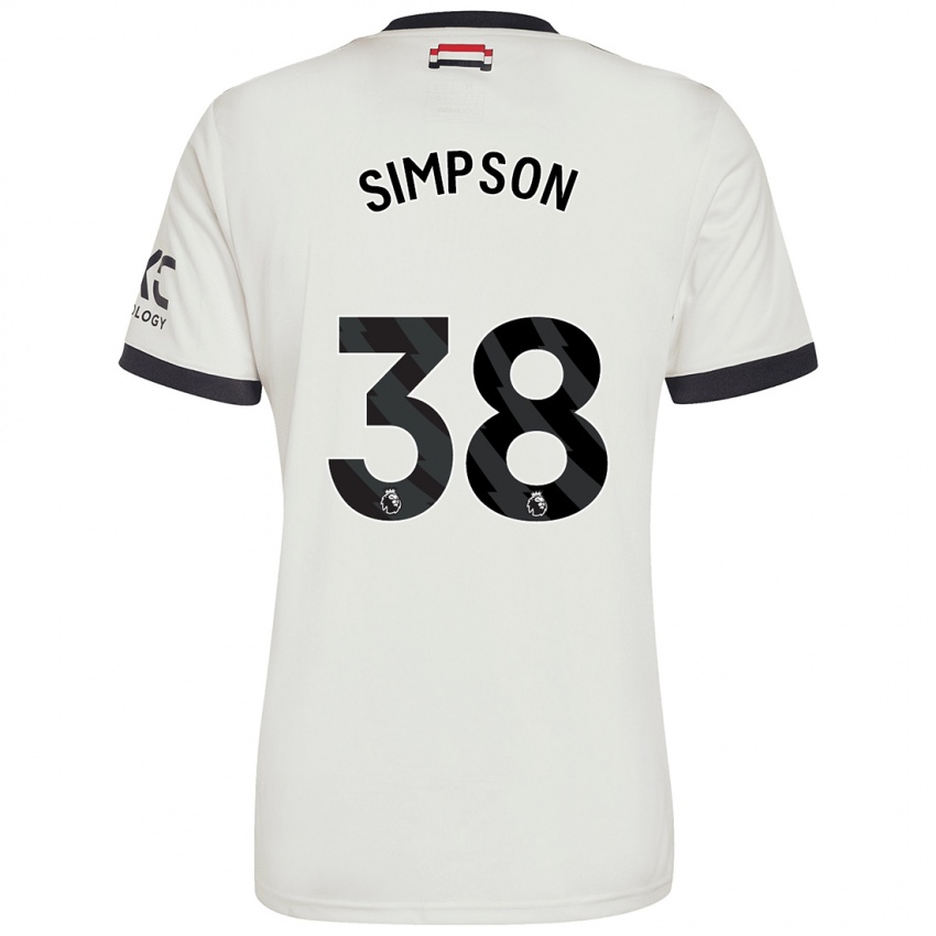 Kinderen Jess Simpson #38 Gebroken Wit Thuisshirt Derde Tenue 2024/25 T-Shirt België