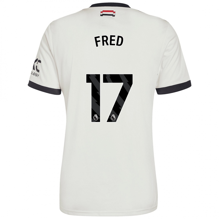 Kinderen Fred #17 Gebroken Wit Thuisshirt Derde Tenue 2024/25 T-Shirt België