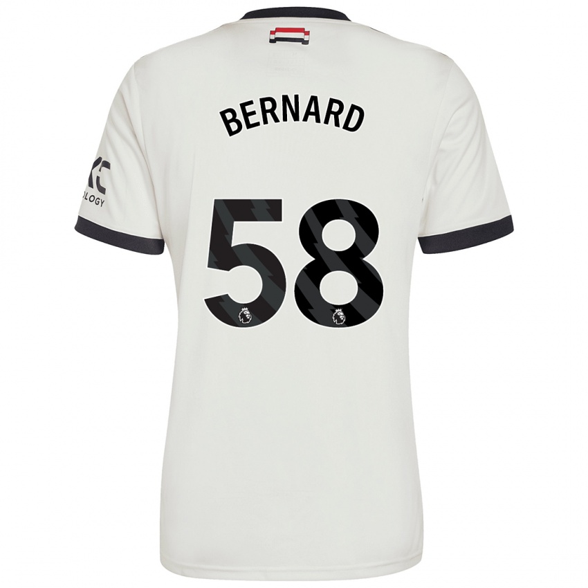 Kinderen Bernard #58 Gebroken Wit Thuisshirt Derde Tenue 2024/25 T-Shirt België