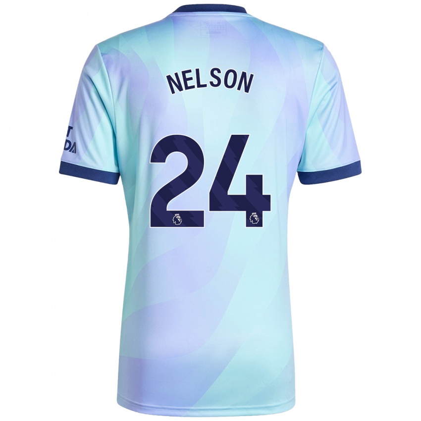 Enfant Maillot Reiss Nelson #24 Aqua Troisieme 2024/25 T-Shirt Belgique