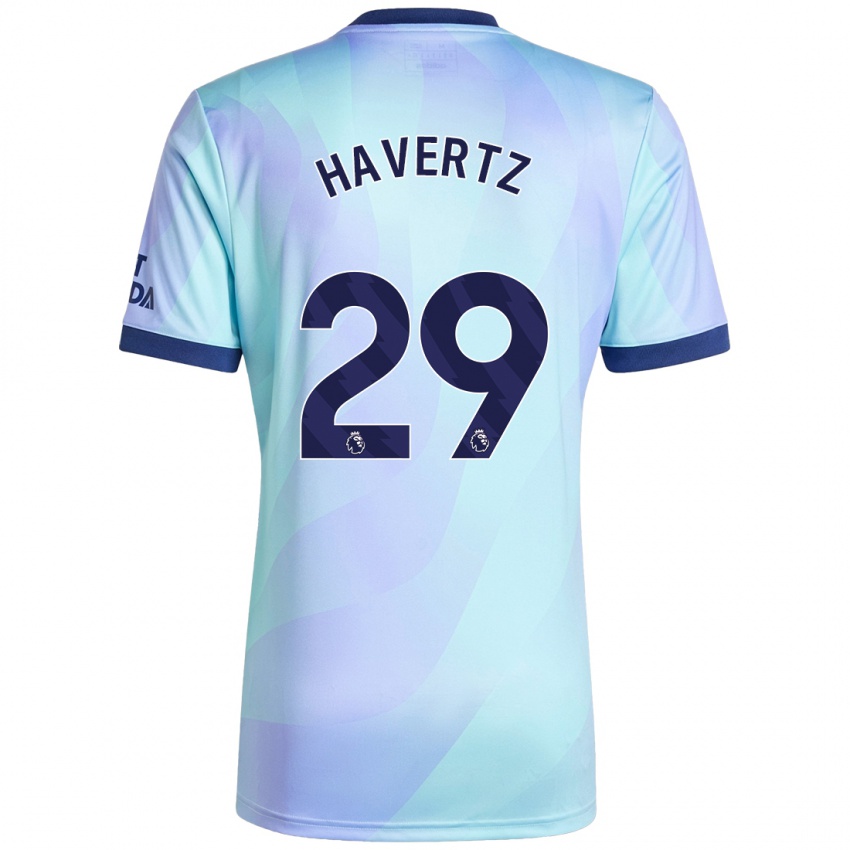 Enfant Maillot Kai Havertz #29 Aqua Troisieme 2024/25 T-Shirt Belgique