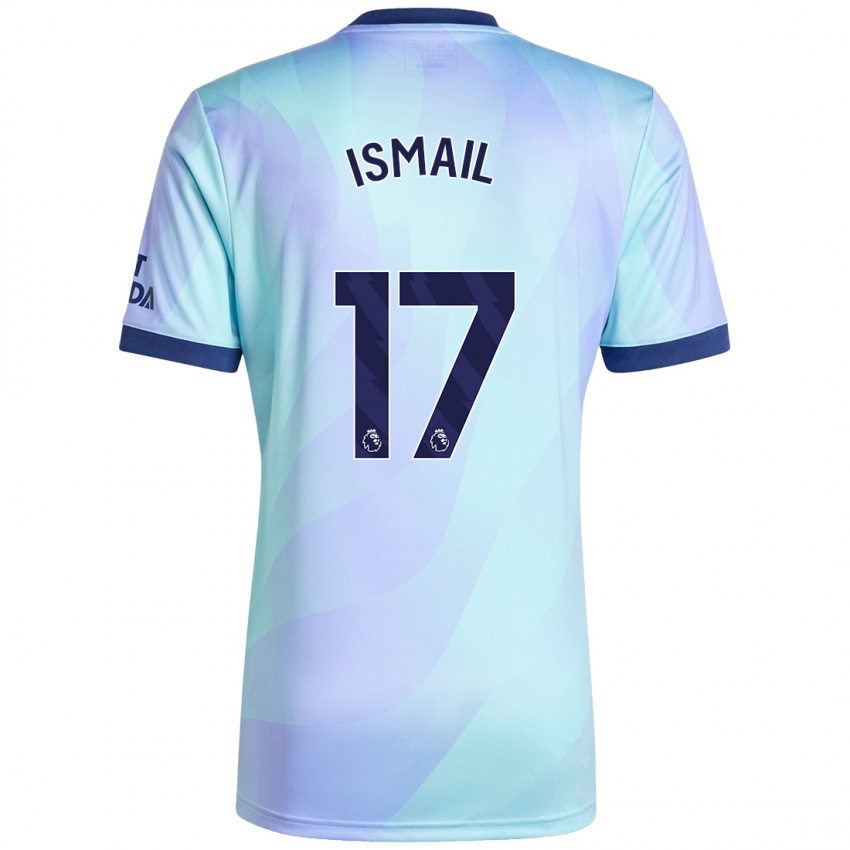 Enfant Maillot Cam'ron Ismail #17 Aqua Troisieme 2024/25 T-Shirt Belgique