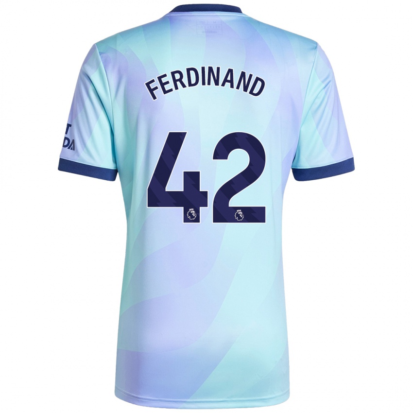 Enfant Maillot Seb Ferdinand #42 Aqua Troisieme 2024/25 T-Shirt Belgique