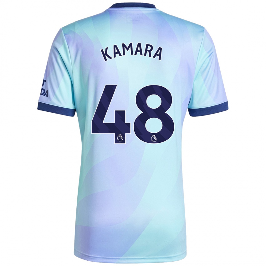 Enfant Maillot Osman Kamara #48 Aqua Troisieme 2024/25 T-Shirt Belgique