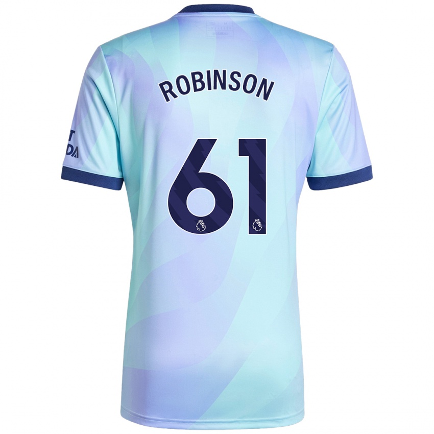 Enfant Maillot Josh Robinson #61 Aqua Troisieme 2024/25 T-Shirt Belgique