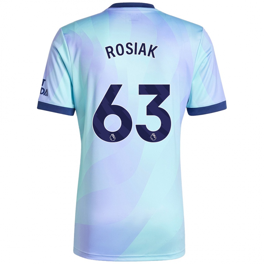 Enfant Maillot Michal Rosiak #63 Aqua Troisieme 2024/25 T-Shirt Belgique