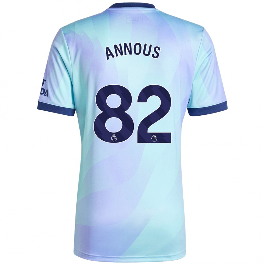 Enfant Maillot Andre Annous #82 Aqua Troisieme 2024/25 T-Shirt Belgique