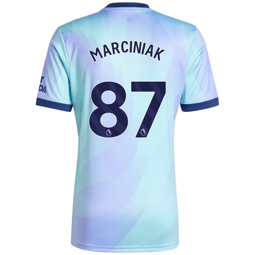 Enfant Maillot Alex Marciniak #87 Aqua Troisieme 2024/25 T-Shirt Belgique