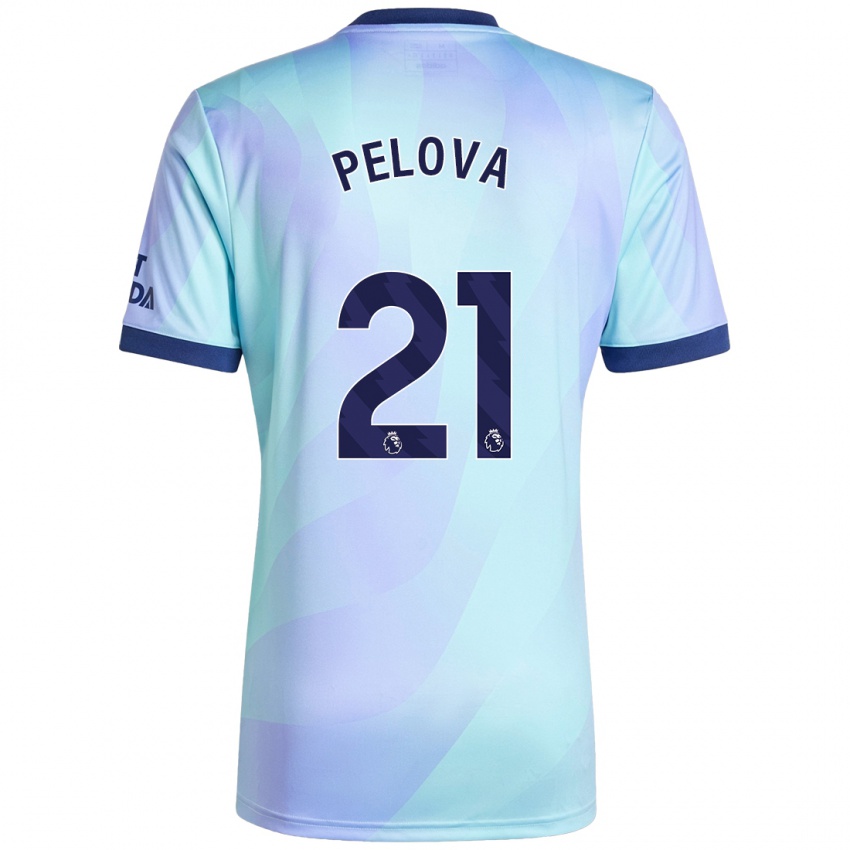 Enfant Maillot Victoria Pelova #21 Aqua Troisieme 2024/25 T-Shirt Belgique