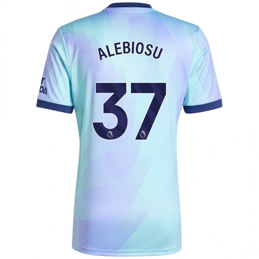 Enfant Maillot Ryan Alebiosu #37 Aqua Troisieme 2024/25 T-Shirt Belgique