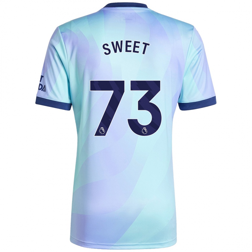 Enfant Maillot James Sweet #73 Aqua Troisieme 2024/25 T-Shirt Belgique